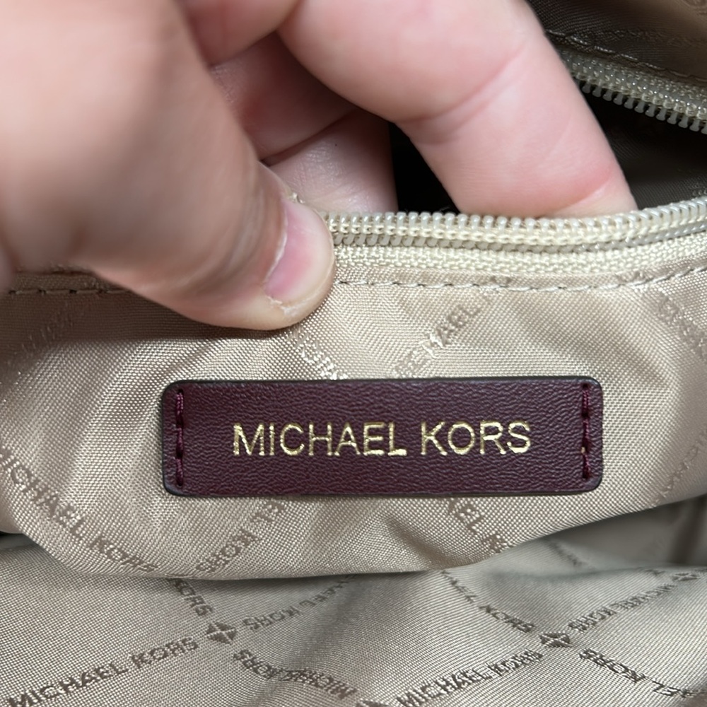 Michael Kors Burgundy and Black Satchel - Picture 5 of 14